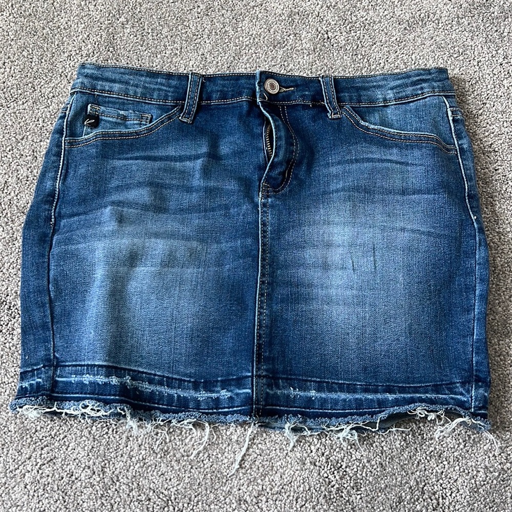 Mid Rise jean Skirt